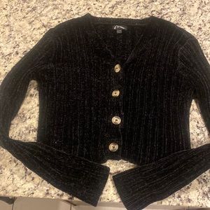 Girls black sweater - crop